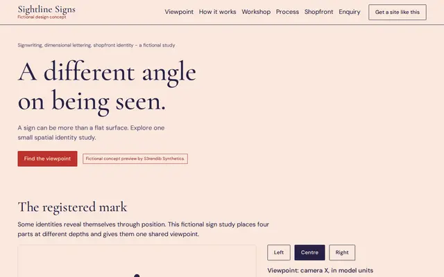 Sightline Signs ආදර්ශ නිර්මාණයේ පෙරදසුන